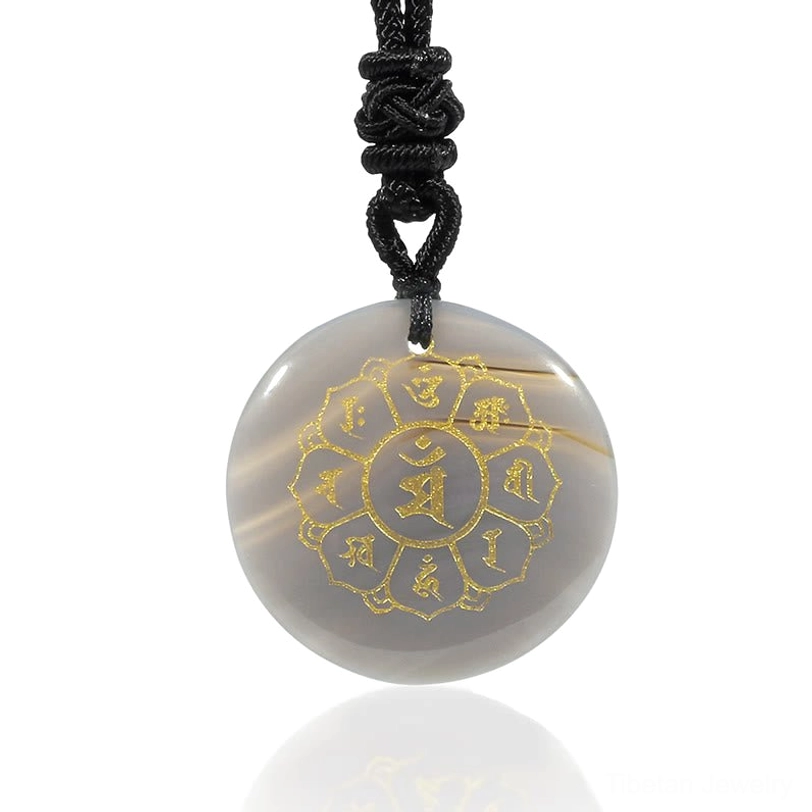 Tibetan Om Mani Padme Hum pendant collection - authentic handmade crystal necklaces variety