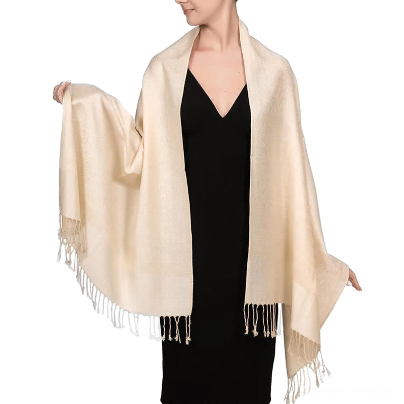 Tibetan paisley jacquard scarf - versatile wrap for all seasons
