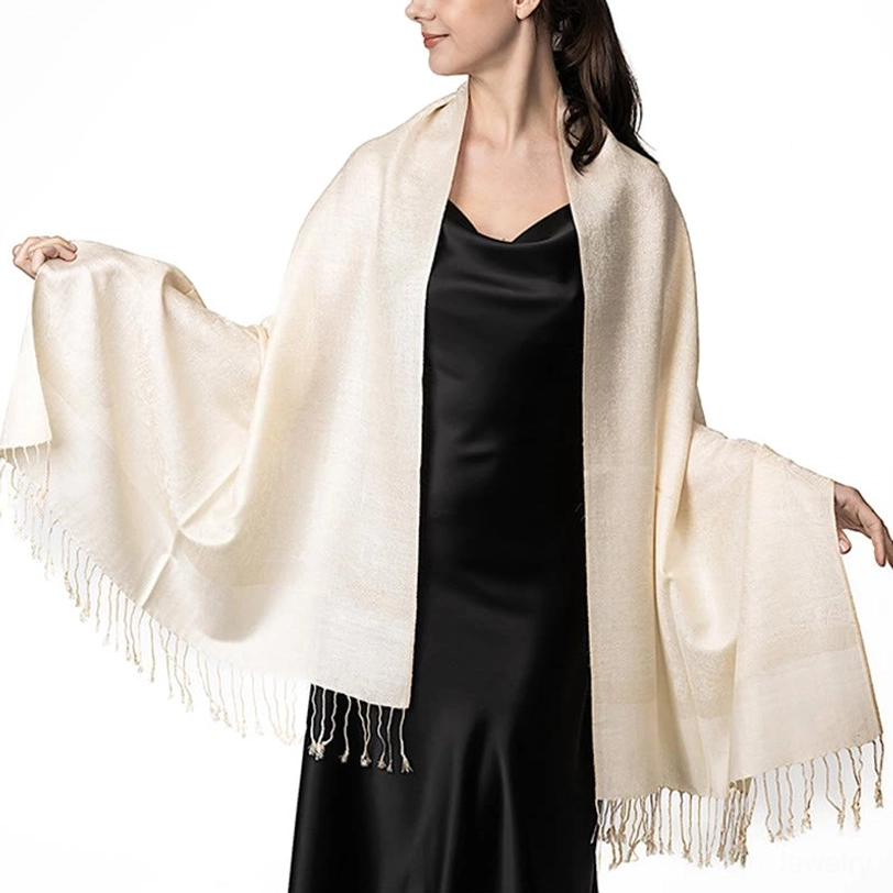 Tibetan paisley jacquard shawl travel companion - portable warmth