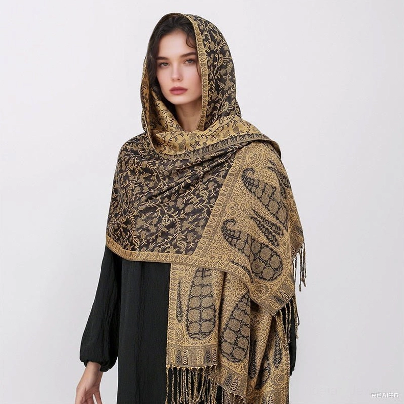 Tibetan paisley shawl artisan certification and handmade quality assurance detail verifying authentic master craftsman creation