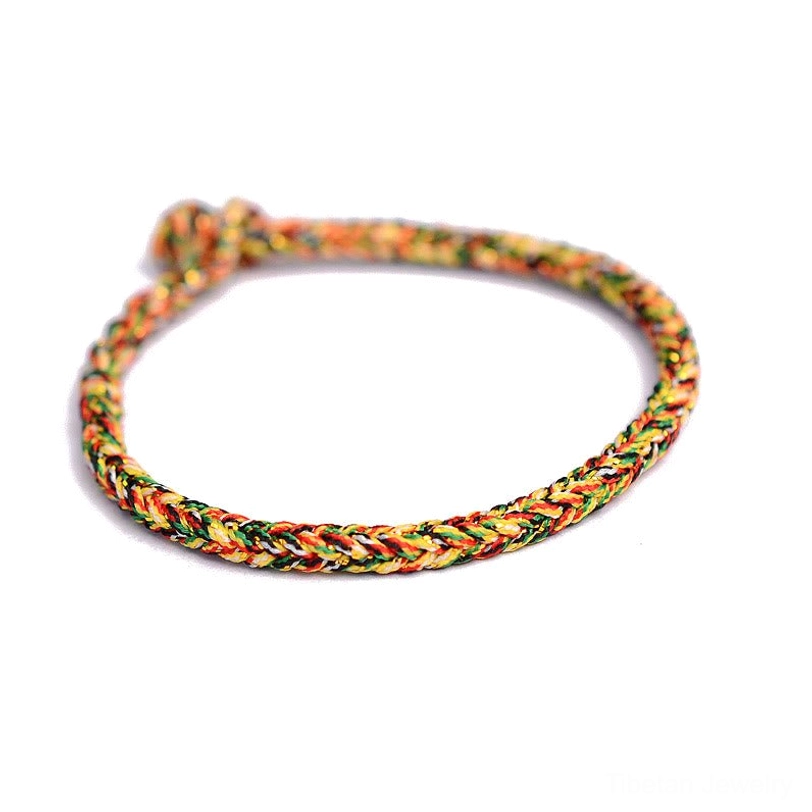 Tibetan eight-thread peace knot bracelet spiritual craftsmanship authentic handmade woven design