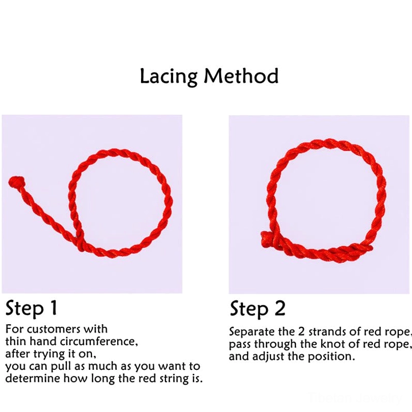 Tibetan eight-thread peace knot protection bracelet size guide and adjustment demonstration on wrist