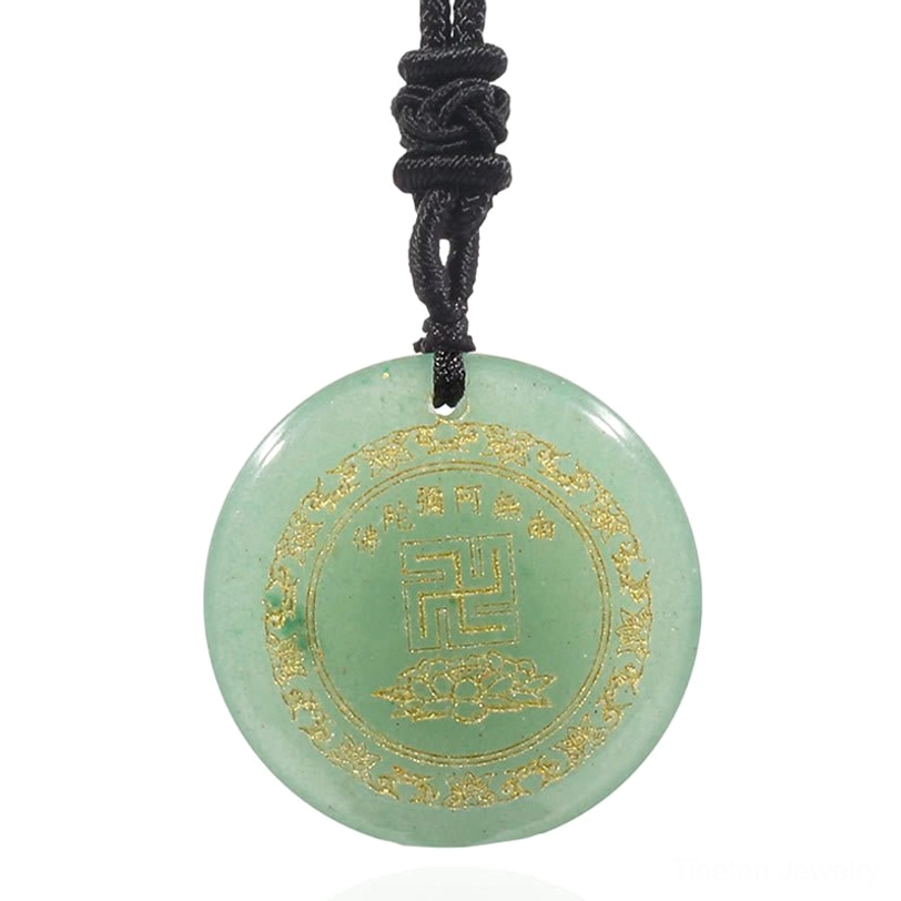 Tibetan Buddhist necklaces collection flat lay showing different crystal variations