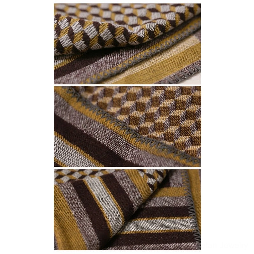 Multiple detailed close-ups of Tibetan striped poncho shawl fabric weave, separately displaying houndstooth and stripe patterns