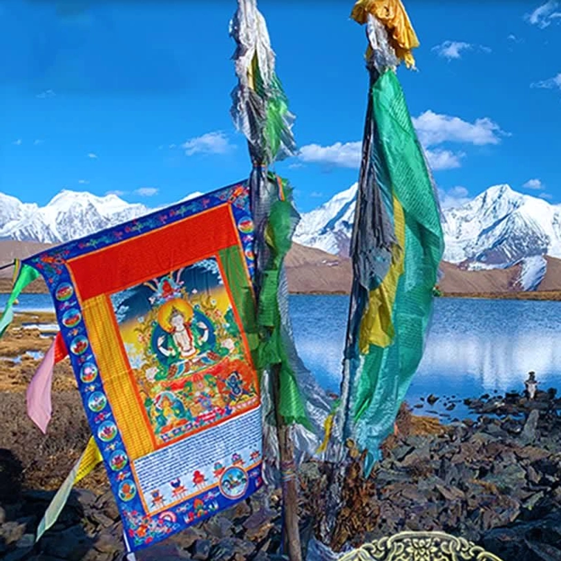 Tibetan windhorse prayer flag gift set with 5 meters length suitable for cultural enthusiasts and spiritual seekers