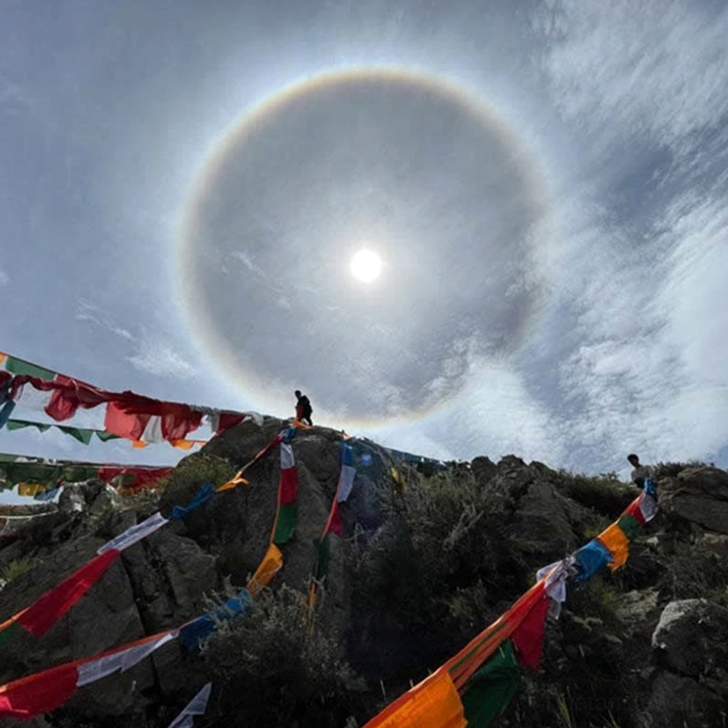 Tibetan 5-color prayer flags care maintenance weathering graceful aging spiritual journey
