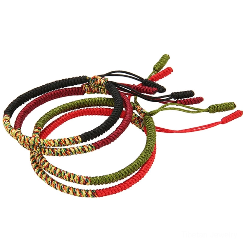 Tibetan red string protection bracelet with King Kong knot, blessed spiritual amulet for good luck and strength