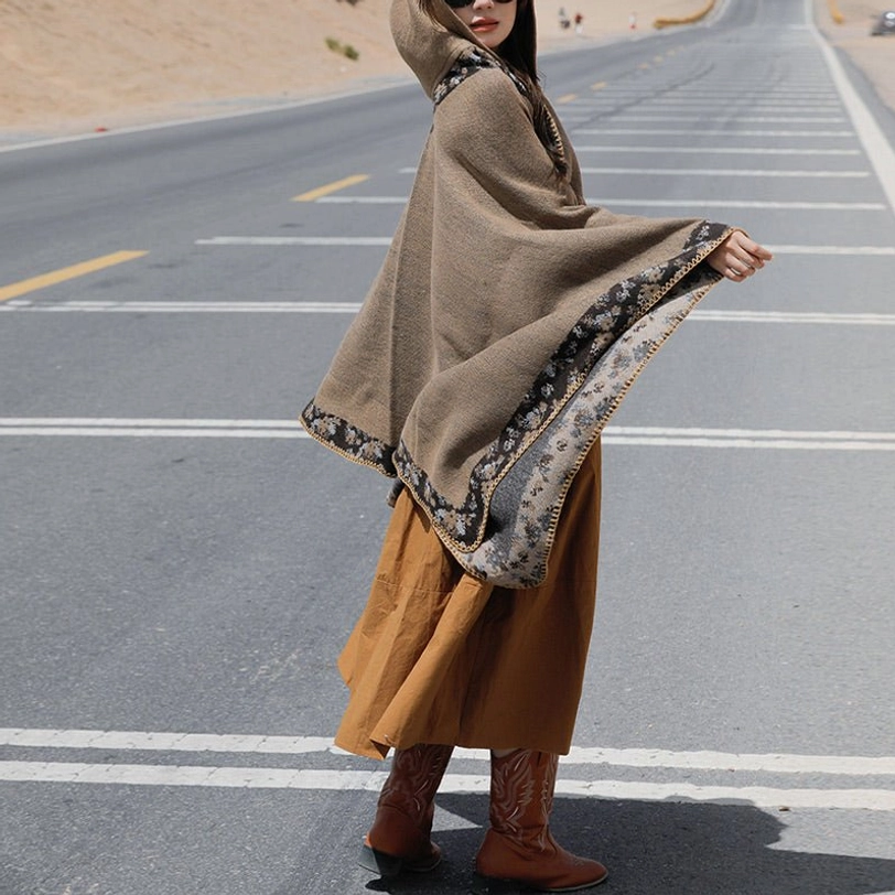 Tibetan reversible shawl flat lay showing complete product with all color variations available