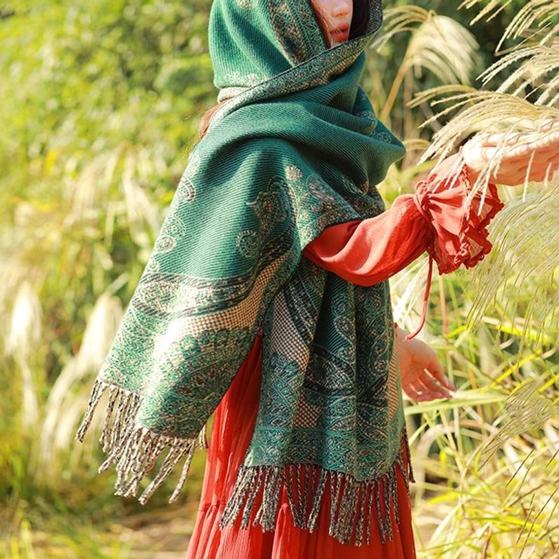 Tibetan vine leaf shawl customer reviews and testimonials