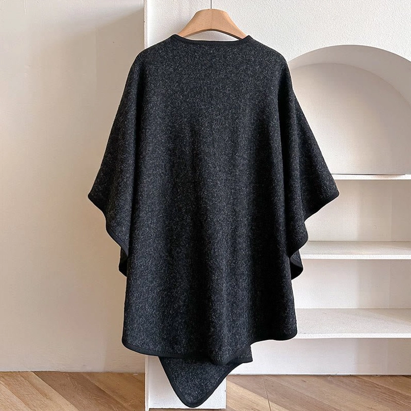 Tibetan shawl wrap fabric texture and drape - showing softness and quality of rayon-acrylic blend