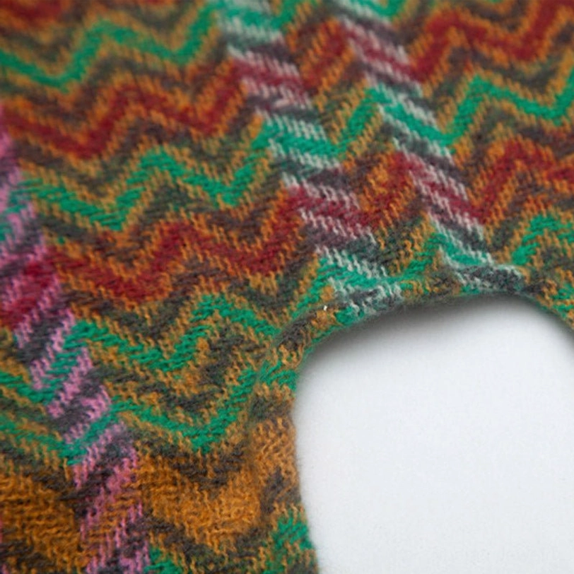 Tibetan shawl dimensions comparison showing 155cm x 130cm authentic sizing