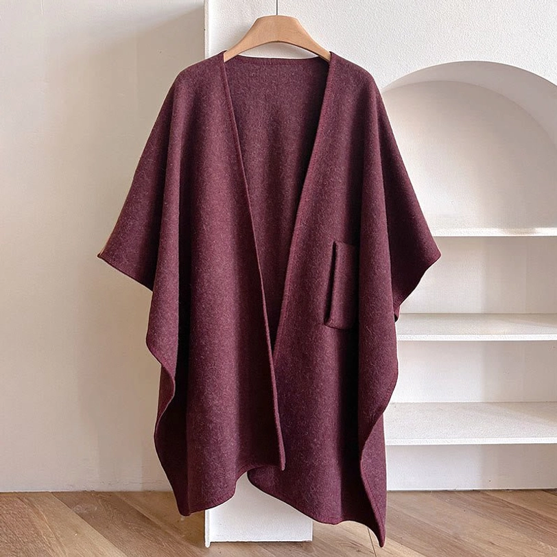 Tibetan shawl wrap detail - handcrafted seams and construction, artisan quality materials