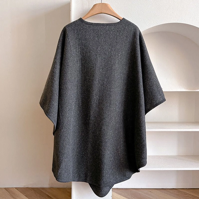 Tibetan split shawl wrap size reference - 160cm x 110cm dimensions, generous oversized fit