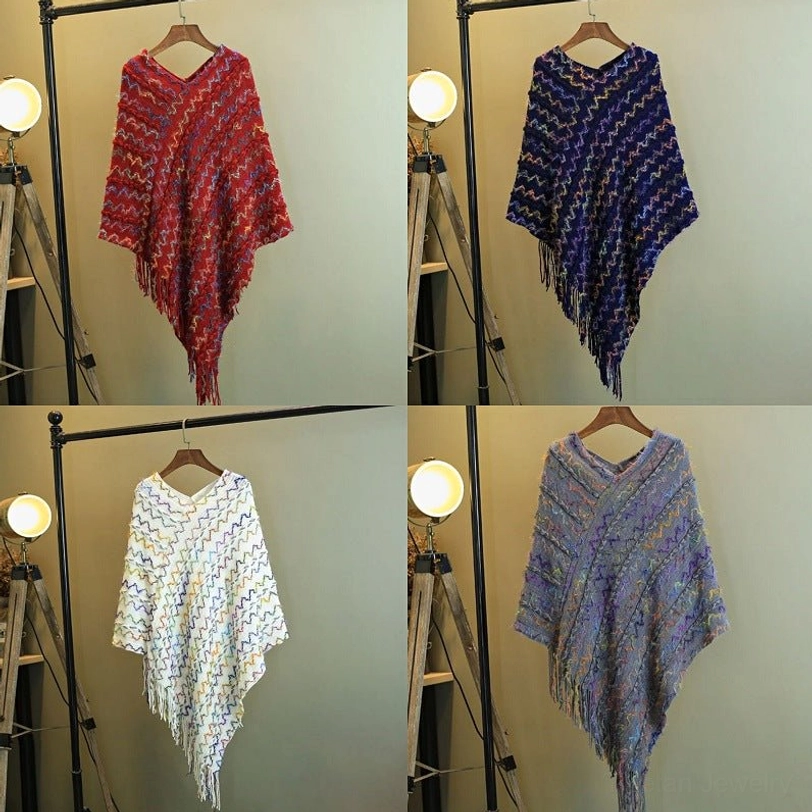 Tibetan striped tassel shawl available in red blue gray white and khaki color variants