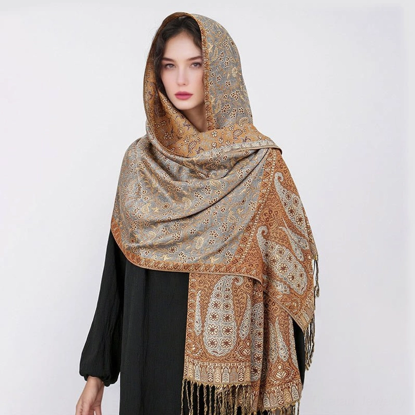 Tibetan handwoven tassel shawl gift presentation photo showcasing beautiful packaging and cultural authenticity for thoughtful gifting
