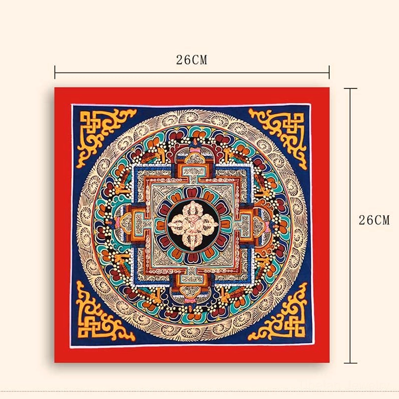 Tibetan thangka painter detail showcasing traditional artisan techniques and hand-painted religious artwork