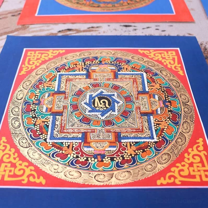 Tibetan thangka blind box packaging and unboxing experience with random color pattern guarantee
