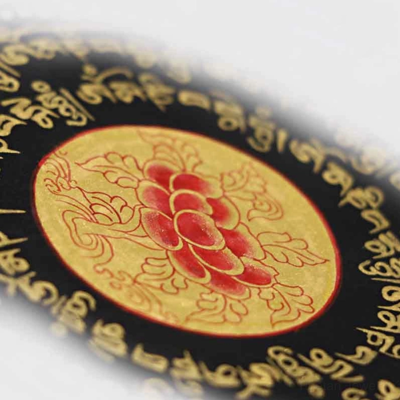 Tibetan Om Mani Padme Hum thangka painting for meditation room yoga studio and spiritual practice space