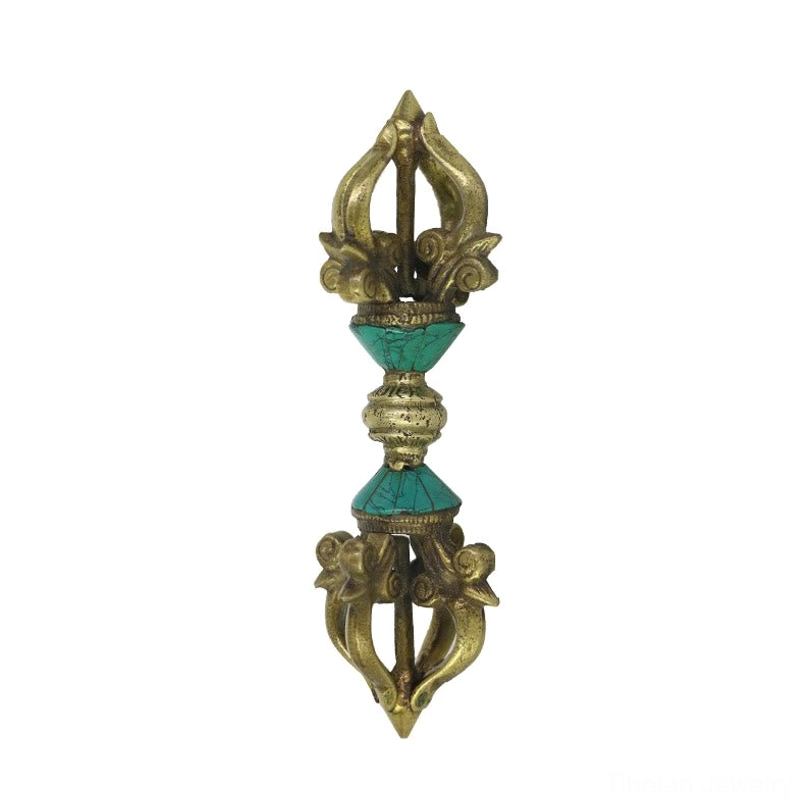 Traditional Tibetan five-prong vajra dorje spiritual power symbol enlightenment