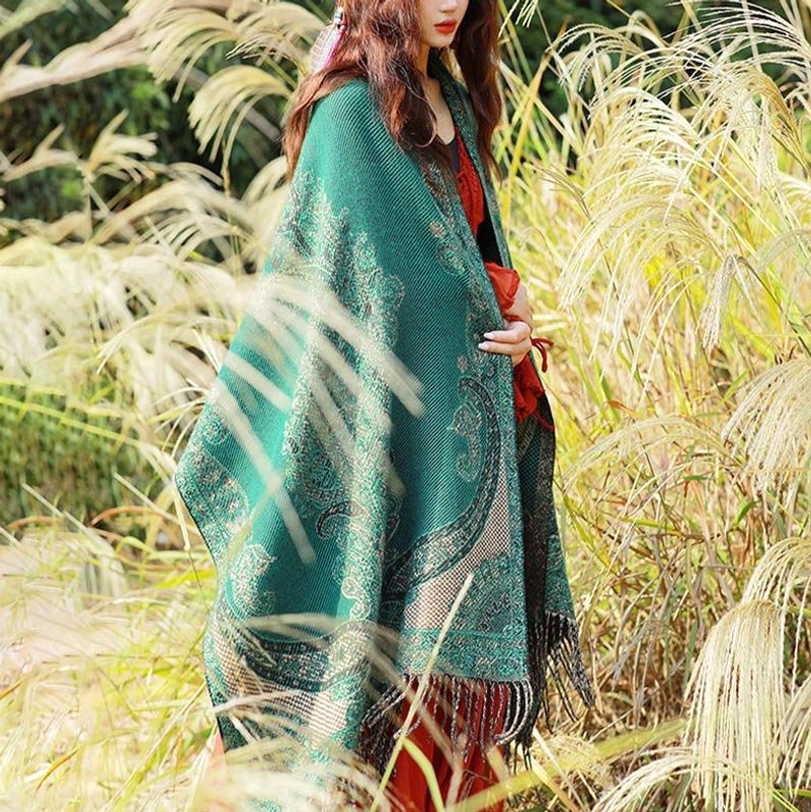 Tibetan paisley shawl environmental sustainability and ethical materials