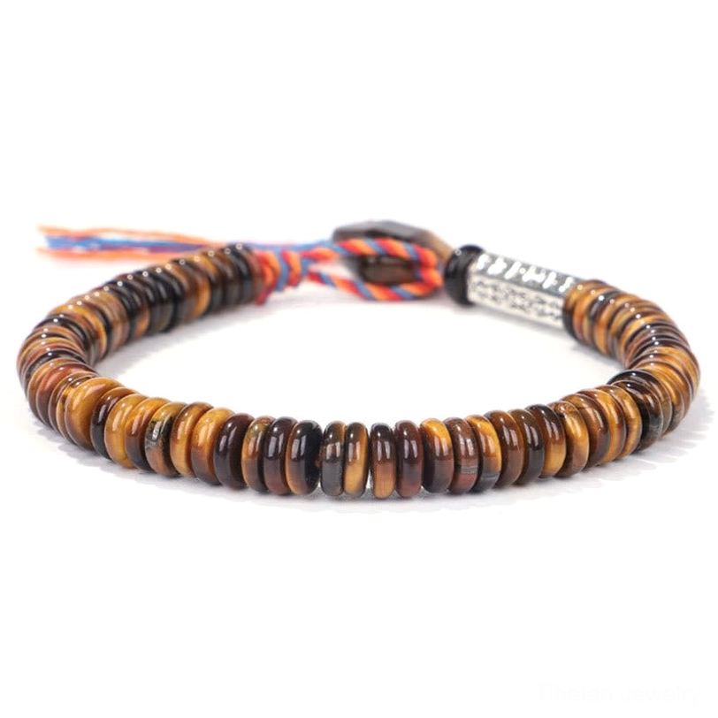 Natural tiger eye stone bracelet showing clarity and courage enhancing properties of golden striped gemstones