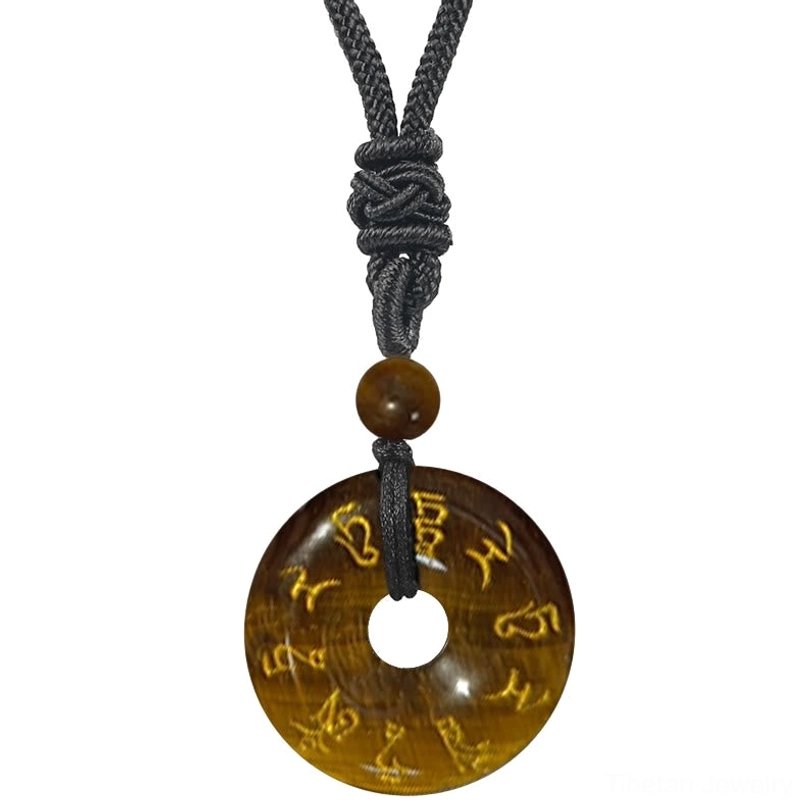 Tiger Eye stone crystal infographic highlighting protection, courage and strength spiritual properties with natural ore image