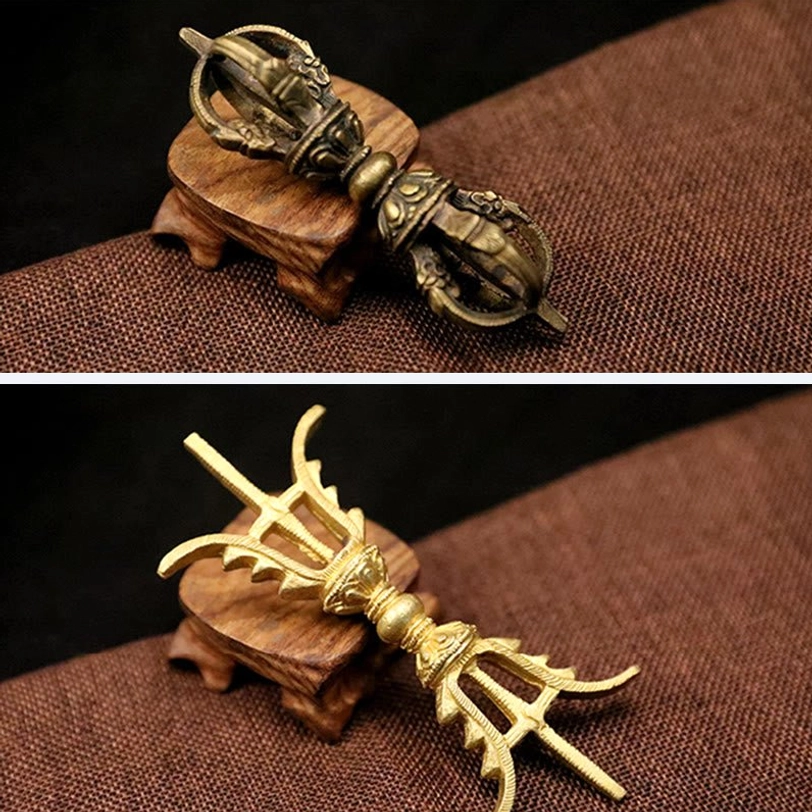 Tibetan Vajra Dorje spiritual tool for clearing space before meditation and Buddhist dharma practice rituals