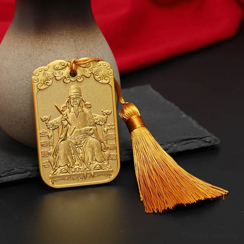Wenchang tower emperor tassel charm - traditional feng shui car hanging decoration