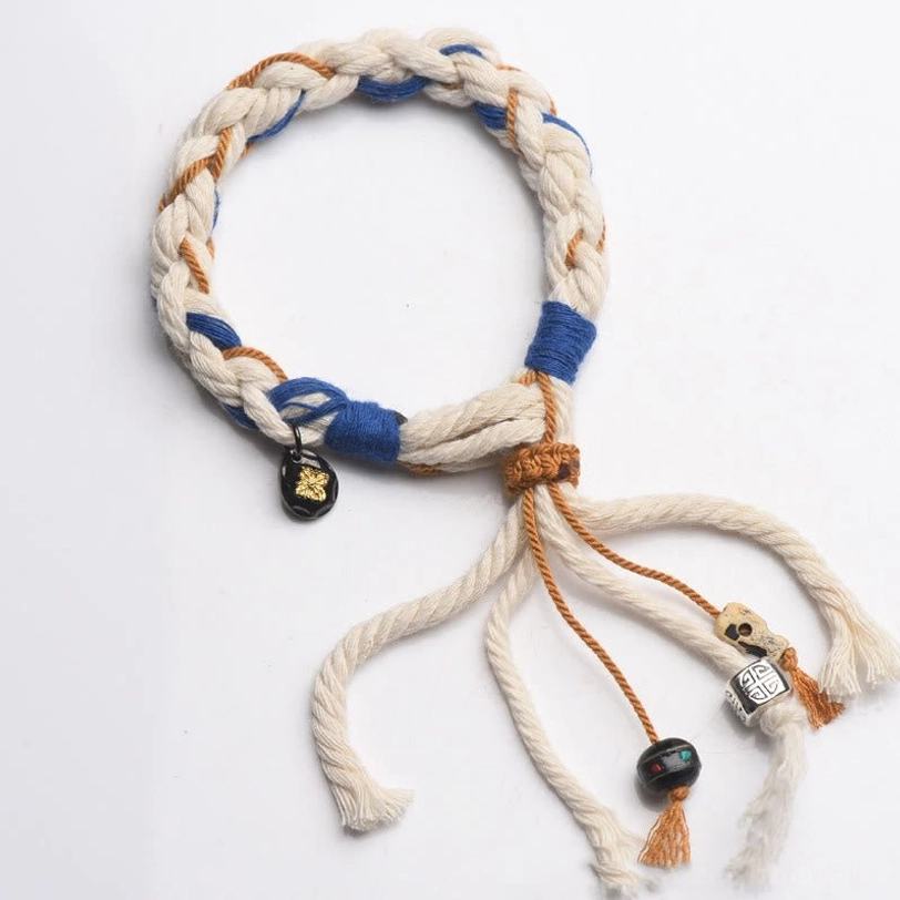 Zakiram prosperity bracelet in traditional Tibetan style with layerable design for yoga and meditation practice